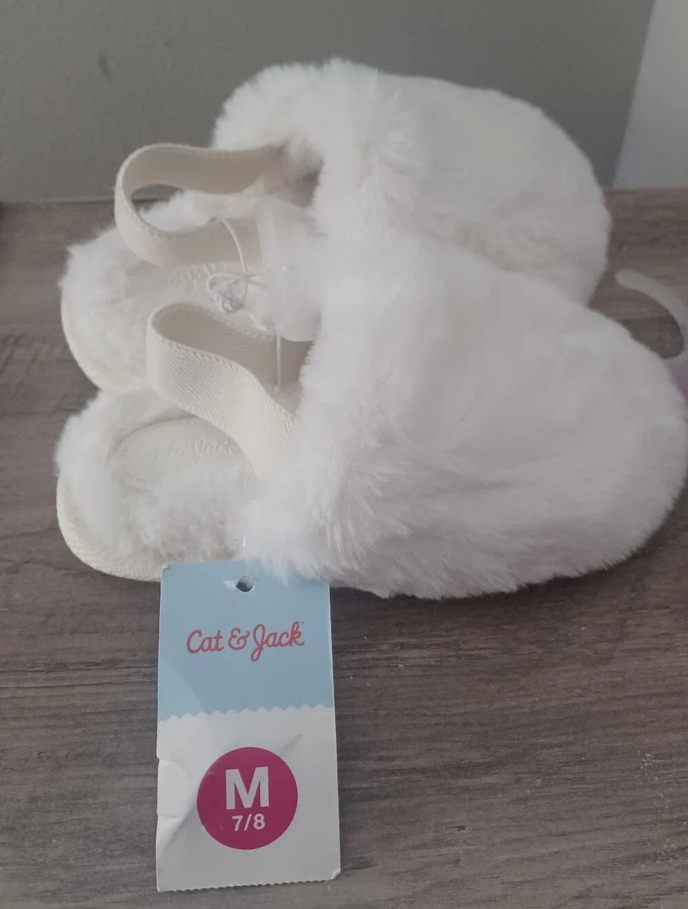 Cat & Jack fur Lined Slippers Sz 7/8 Infants